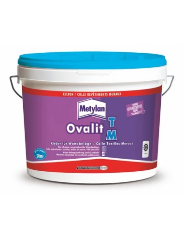 Colle renforcée textiles muraux et toiles de verre Ovalit 10kg - METYLAN