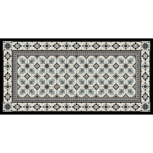 Tapis Velvet Carr Ciment Gris45x150 - MERCURY
