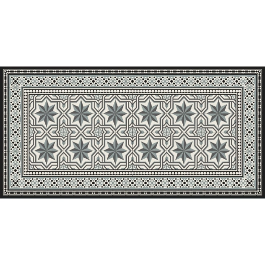 Tapis Velvet Carrelage Gris 45x75 - MERCURY