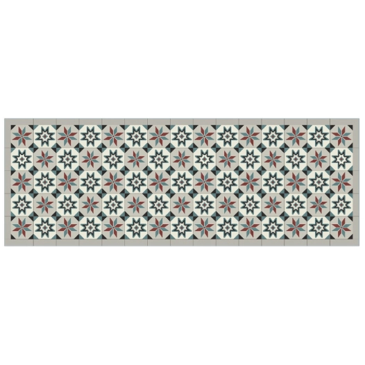 Tapis Velvet Carrelage Gri Rge45x75 - MERCURY