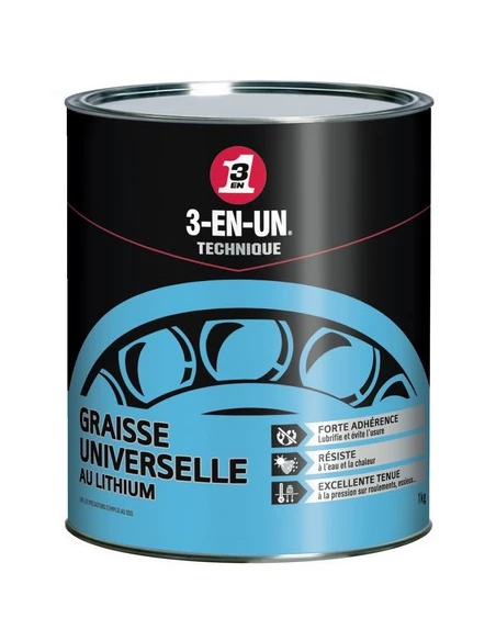 Graisse Universelle Lithium Pot de 1kg - 3-EN-UN