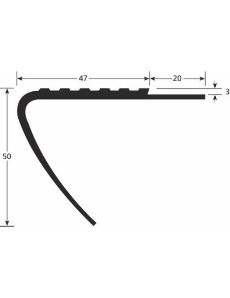 Nez Marche N50d Noir 3m - ROMUS