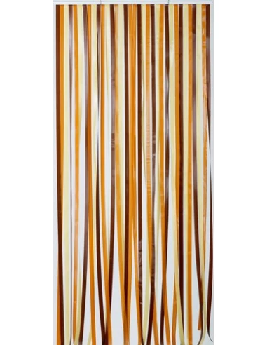 Rideau de Porte à lanières Antilles Brun Beige 9x22 - MOREL
