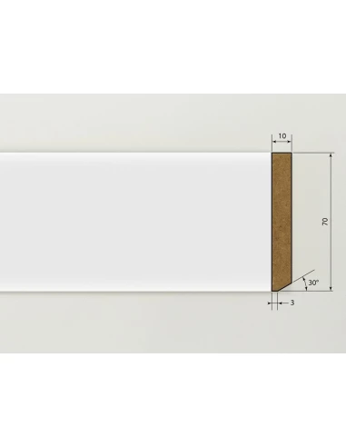 Plinthe Blanc Bords Droits 100 2m40 - SKYLAB