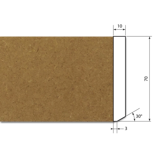 Plinthe Brute Bords Droits 2m40 - SKYLAB