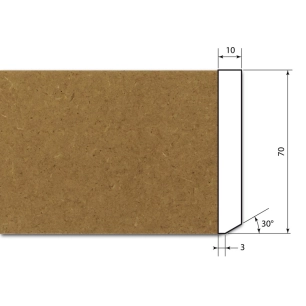 Plinthe Brute Bords Droits 2m40 - SKYLAB