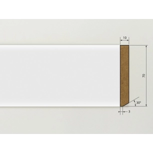Plinthe Blanc Bords Droits 2m40 - SKYLAB