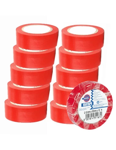 EUROCEL Adhésif PVC électrique_10mx15mm_rouge - EUROCEL