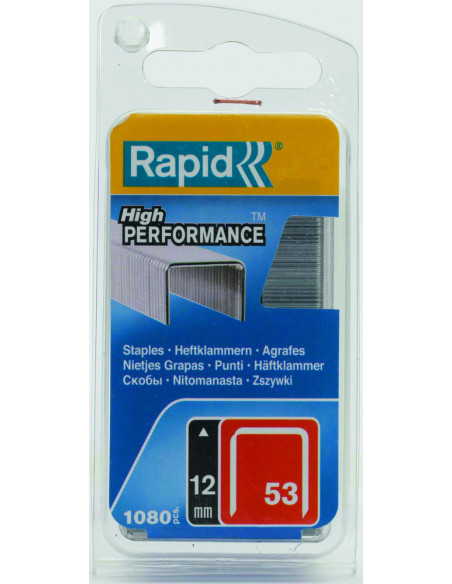 Agrafe Rapid 12mm Type 53 Galva Agrafes galvanisées haute performance 12mm - Rapid