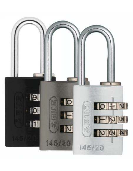 Cadenas à Chiffres Alu 20mm Coloris Métal assorti sous Blister - ABUS
