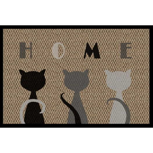 Tapis Velvet Dessin 3 Chats 45x75 - MERCURY