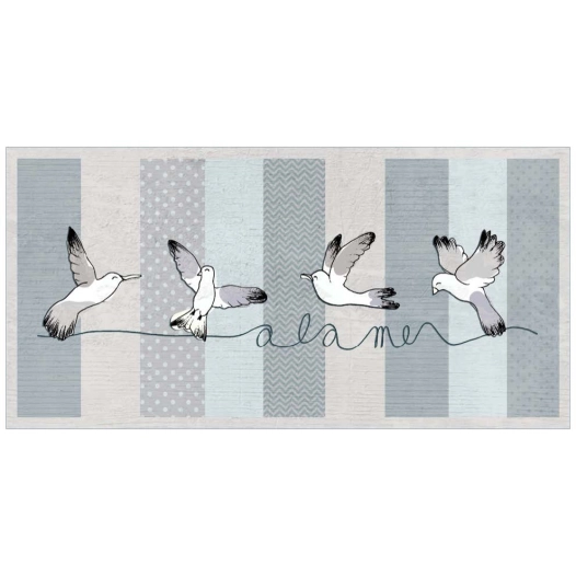 Tapis Velvet Dessins Mouettes45x75 - MERCURY