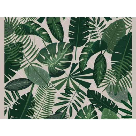 Tapis Velvet Feuillag Tropic1 45x75 - MERCURY