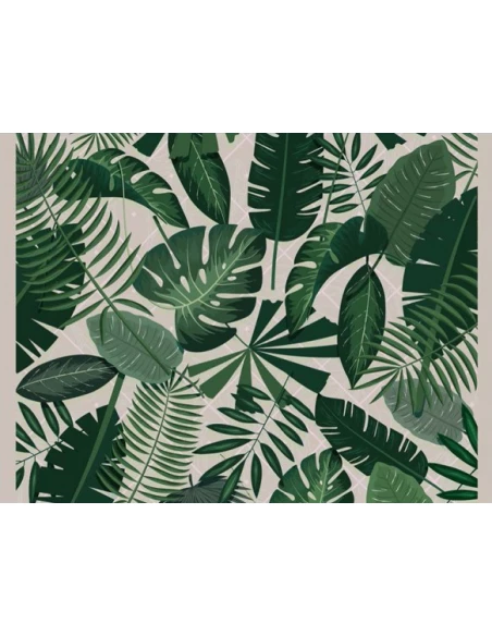 Tapis Velvet Feuillag Tropic1 45x75 - MERCURY