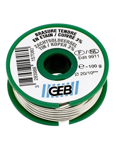 Brasure Tendre Etain/Cuivre 100g - GEB