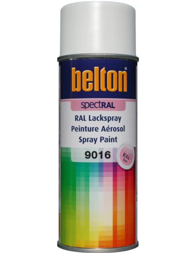 peinture Spectral brillant 400ml ral 9016 blanc signalisation - BELTON AUTO-K