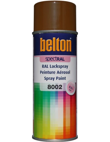 Peinture aérosol Spectral Brun Securite 8002 400 Ml - BELTON