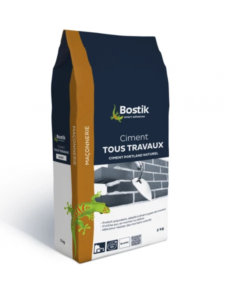 Ciment tous travaux 5kg blanc - BOSTIK