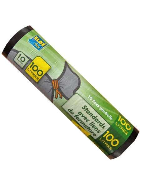 Sac Poub 100lx10 Noir 28micr - PUBLI EMBAL