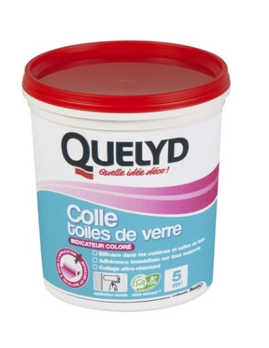 Colle toile de verre Indicateur Coloré Rose 1kg - QUELYD