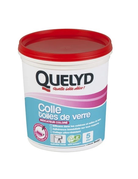 Colle toile de verre Indicateur Coloré Rose 1kg - QUELYD