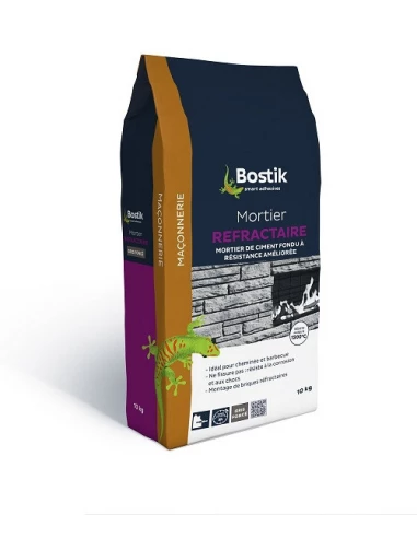 BOSTIK Mortier réfractaire_10kg - BOSTIK