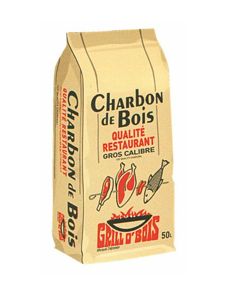 Charbon de Bois Grill O Bois 50 litres qualité restaurant - GRILL O'BOIS