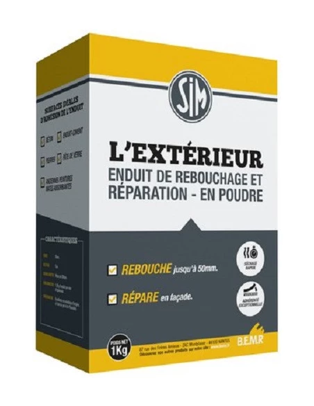 Sim L Exterieur Rebouche et Repare 1kg - SIM