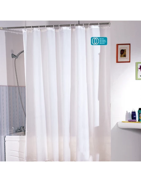 Rideau Douche Polyes180x200 Blanc - M S V