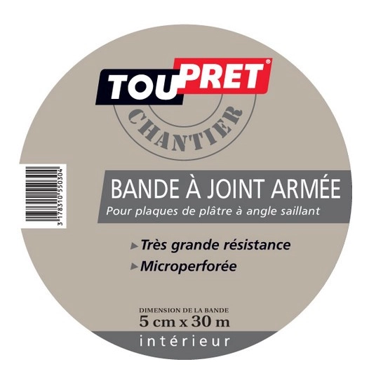 TOUPRET Bande à joint armée_5cmx30m - TOUPRET