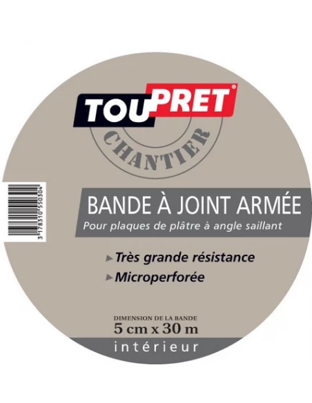 TOUPRET Bande à joint armée_5cmx30m - TOUPRET