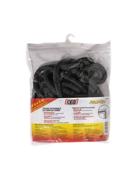 Tresse Fibre Verre D8mmx5m - GEB FEU