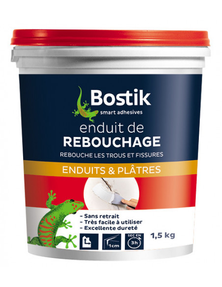 Bostik Pâte de Rebouchage 1.5kg Rebouche, lisse murs intérieurs - DEN BRAVEN
