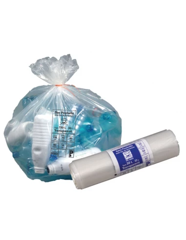 Sac Poubelle Transparent 110 litres x25 30microns - PUBLI EMBAL