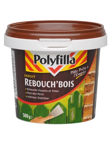 Enduit de Rebouchage Bois pot de 500g - POLYFILLA