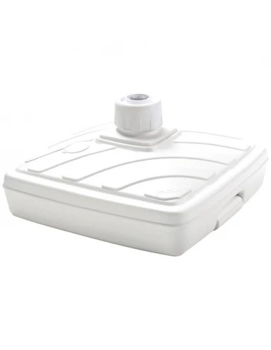 Pied de parasol plastique carré 56,5 x 56,5 x 31,5 blanc - EDA