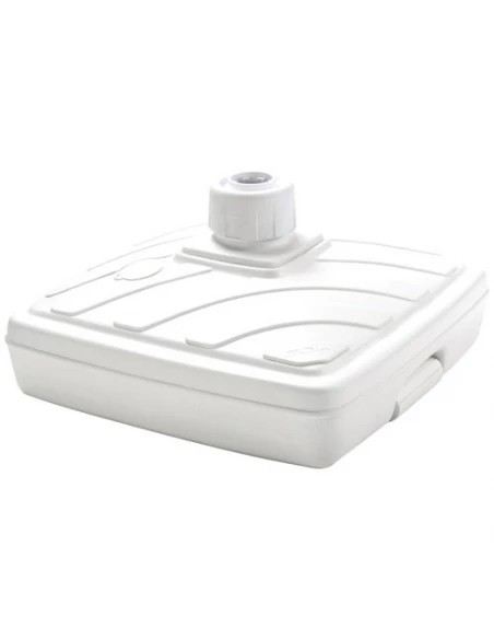 Pied de parasol plastique carré 56,5 x 56,5 x 31,5 blanc - EDA