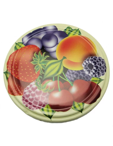 Couvercle X6 Decor Fruits Diam82 - BOUCHONNERIE JOCONDIENNE