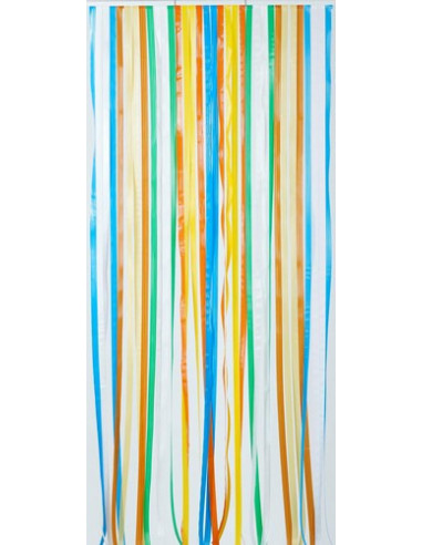Rideau de Porte à lanières Antilles Multicolore 90 x 220 - MOREL