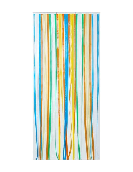 Rideau de Porte à lanières Antilles Multicolore 90 x 220 - MOREL