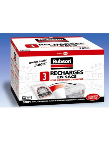Rubson 3 Recharges Absorbeur d'humidité Classic - RUBSON