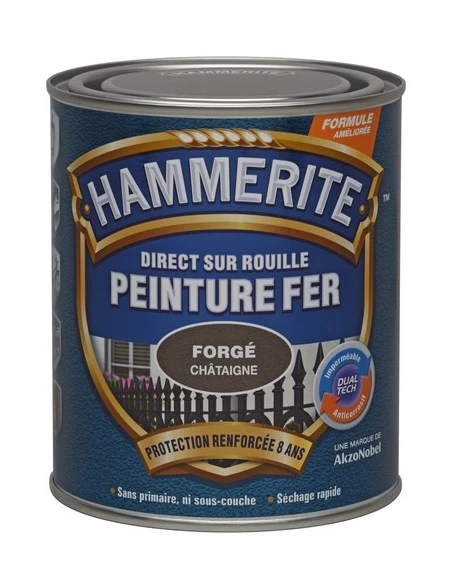 Peinture Hammerite Forge Blanc 0l75 - HAMMERITE