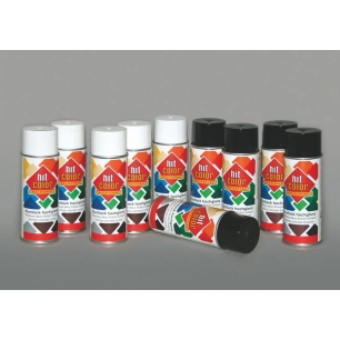 Bombe de peinture Hit color 400ml noir satine - BELTON AUTO-K