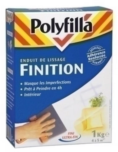 Enduit de lissage pour finition en poudre 1kg - POLYFILLA