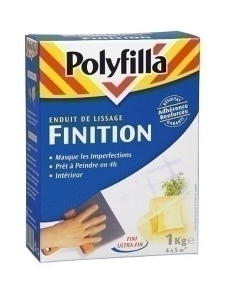Enduit de lissage pour finition en poudre 1kg - POLYFILLA