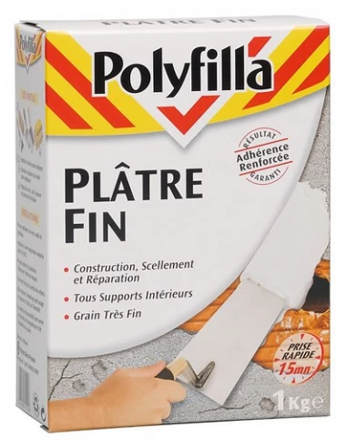 Polyf Platre Fin 1kg 61142 - POLYFILLA