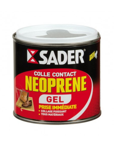 Colle Néoprène Gel Sader Prise immédiate, sans coulure - SADER