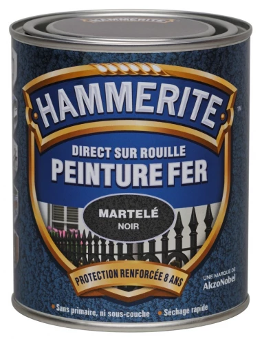 Peinture Hammerite Martel Blanc 0l75 - HAMMERITE