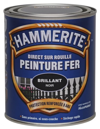 Peinture Hammerite Laque Noir 0l75 - HAMMERITE