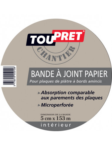 Bande A Joints Papier 5cmx23m - TOUPRET
